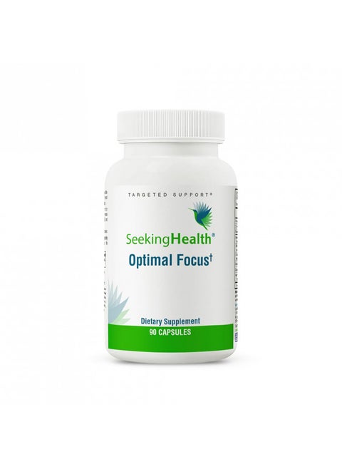 Seeking Health Optimal Focus, Stimulant-Free and Caffeine-Free Nootropic Support for Memory and Focus, with Choline, DHA from Algae, American Ginseng, Vegan and Vegetarian (90 Capsules)