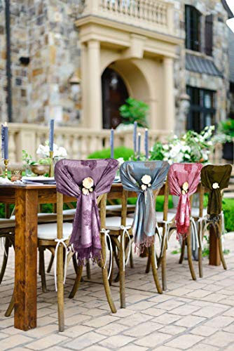 Sakkas Two Tone Floral Rose Reversible Pashmina Scarf Shawl Wrap Stole for Women - Powder Blue/Beige - Image 5