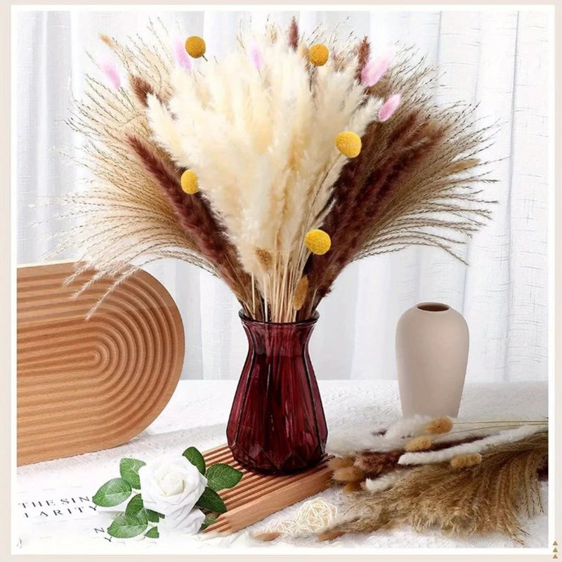 Bluejw G111 Luxury Fluffy Pampas Grass Small Reed Rabbit Tail Dried Plants for Wedding Home Graduation Christmas Halloween Easter Decor - Image 1