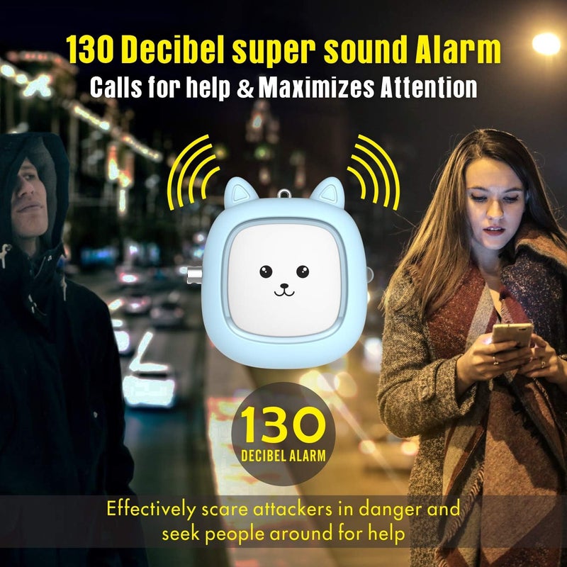 VIGOROAD Safe Sound Personal Alarm, 3 Pack 130 dB Loud Siren Song Emergency Self-Defense Security Alarm Keychain with LED Light, Personal Sound Safety Siren for Women, Men, Children, Elderly - Image 2