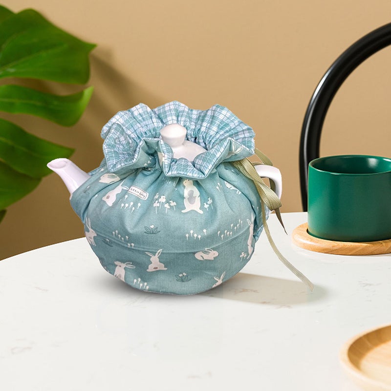 Cotton Tea Cosy for Teapot, Thermal Protection with Sophisticated Minimalist Appearance - Image 4