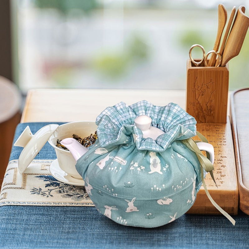 Cotton Tea Cosy for Teapot, Thermal Protection with Sophisticated Minimalist Appearance - Image 3
