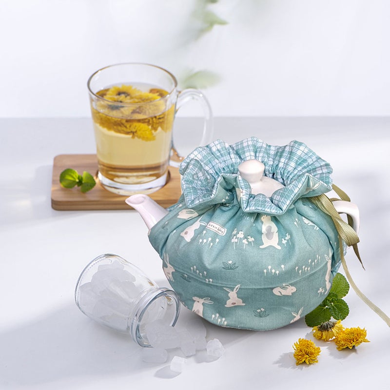 Cotton Tea Cosy for Teapot, Thermal Protection with Sophisticated Minimalist Appearance - Image 5