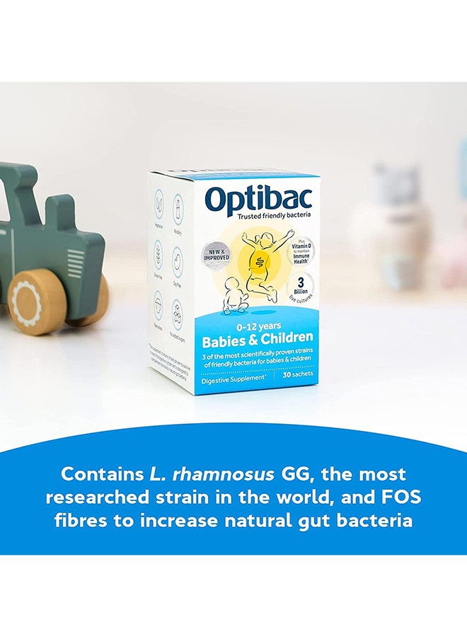 Optibac Probiotics Babies And Children Probiotic For Immune System Support With Vitamin D Booster And 3 Billion Bacterial Cultures 30 Sachets - Image 3