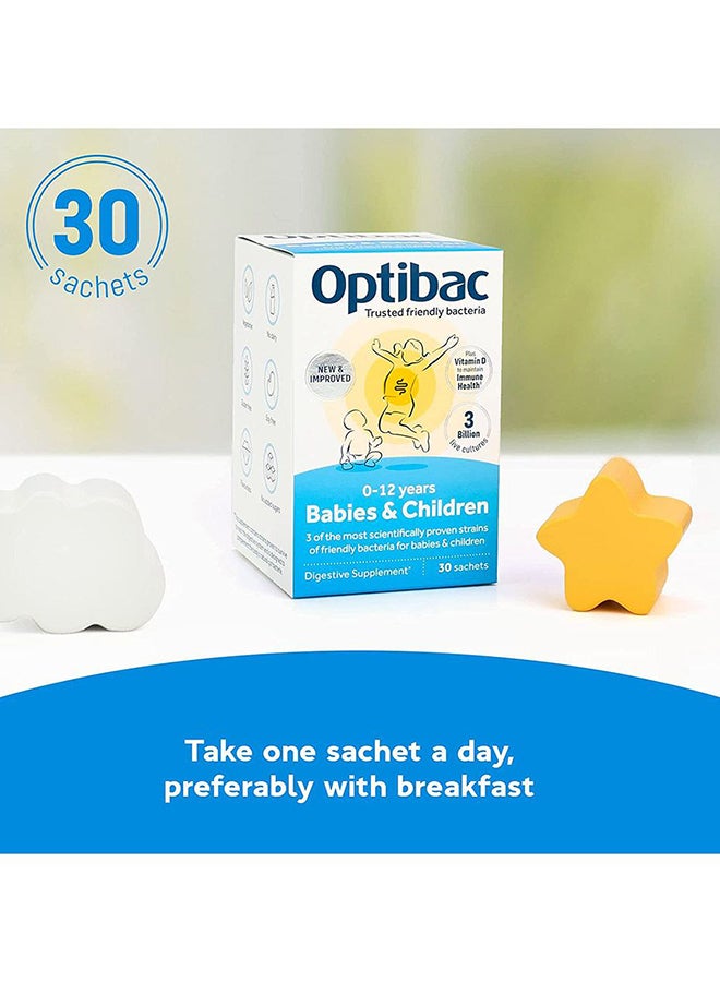 Optibac Probiotics Babies And Children Probiotic For Immune System Support With Vitamin D Booster And 3 Billion Bacterial Cultures 30 Sachets - Image 4