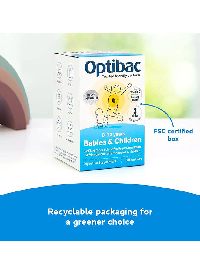 Optibac Probiotics Babies And Children Probiotic For Immune System Support With Vitamin D Booster And 3 Billion Bacterial Cultures 30 Sachets - Image 5