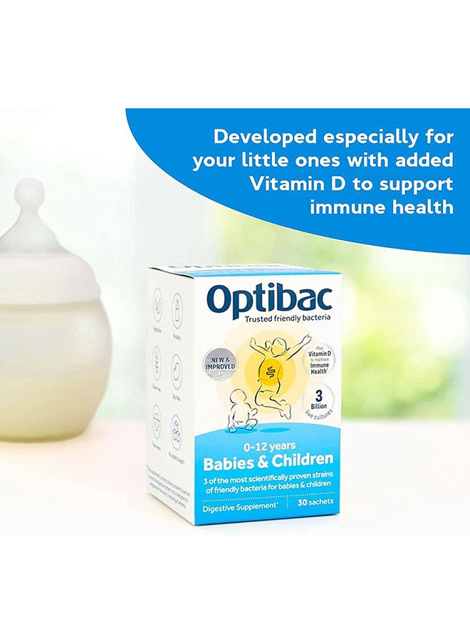 Optibac Probiotics Babies And Children Probiotic For Immune System Support With Vitamin D Booster And 3 Billion Bacterial Cultures 30 Sachets  - Image 3