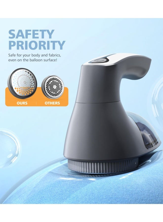 POPCHOSE Fabric Shaver for Clothing, Electric Lint Remover Sweater Shaver to Remove Pilling, Depiller for Clothes, Furniture, Couch, Fuzz with 6-Leaf Blades Extra, Electrostatic Brush - Image 5