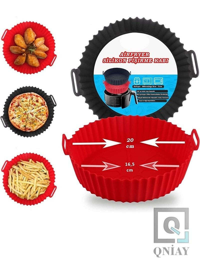 5DM - Airfryer Silicone Baking Dish Air Fryer Mold Airfrey Airfray Airfrayer Baking Paper Silicone - Image 1