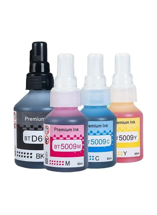 Ink BTD60 BT5000 for Brother Pack of 4 Black Cyan Magenta Yellow for DCP - T300 T510W T710W MFC - T810W T910DW HL - T4000DW DCP - T310W T510W T710W MFC - T810W T910DW T4500DW DCP-T300  - Image 1