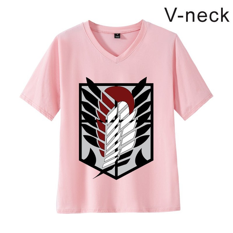 Attack Giant Attack On Titan Logo Couple Short Sleeve Men'S And Women'S Same T-Shirt Fashion Brand Summer - Image 1