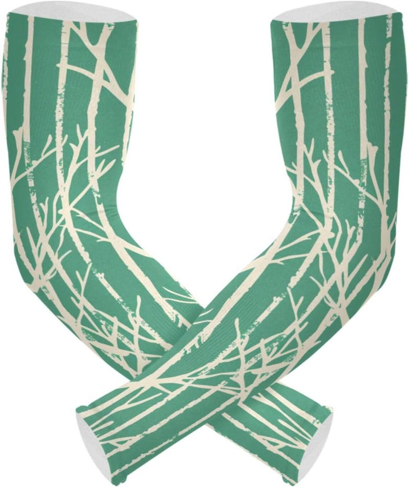 UV Protection Tattoo Cover Up Thin White Tree Branches Tattoo Sleeve Outdoor Sports & Outdoor Working Anti-Snag cubre brazos - Image 1