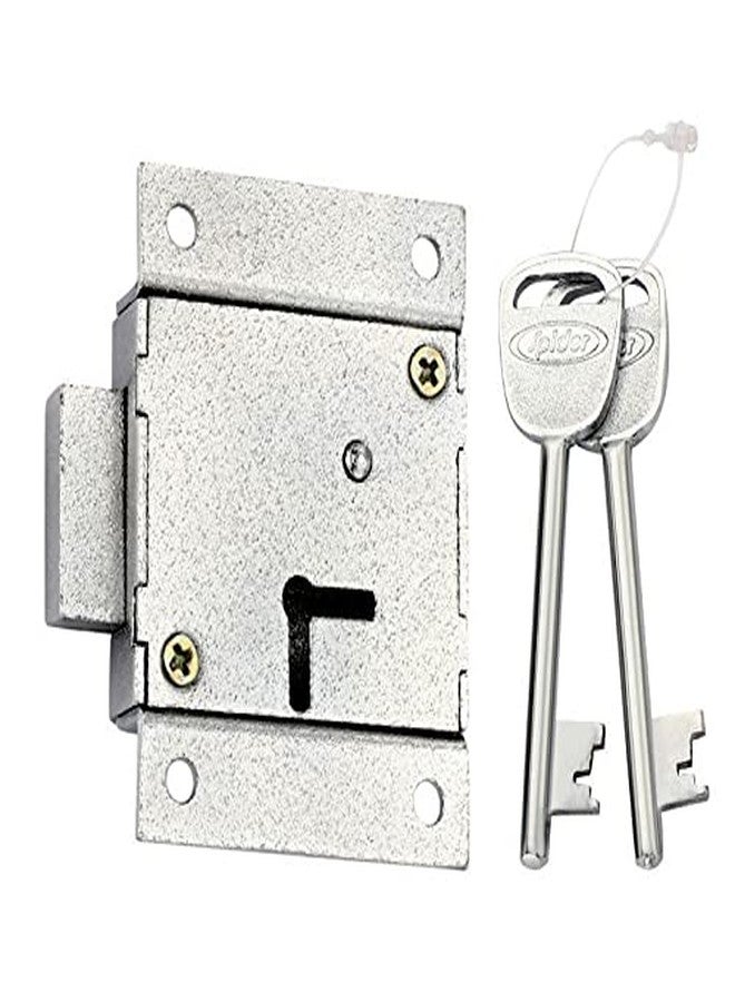 Spider Steel Multipurpose Cupboard Lock, 2 Steel cp Keys (ICB01) (Pack of 3 pcs.) - Image 3