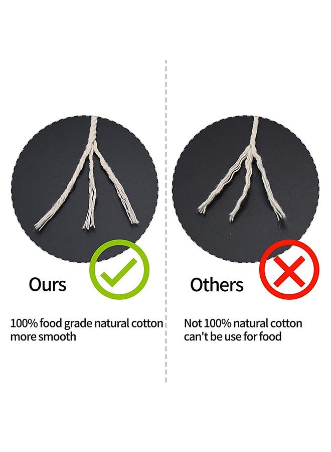 خيوط طبخ 656 قدم خيوط خيوط قطنية 2 مم, خيوط قطنية قوية وآمنة للطعام, لربط خيوط تغليف هدايا اللحوم حرفة تغليف نباتات الحديقة اليدوية لفنون التعبئة والتغليف ديكور المنزل - Image 3