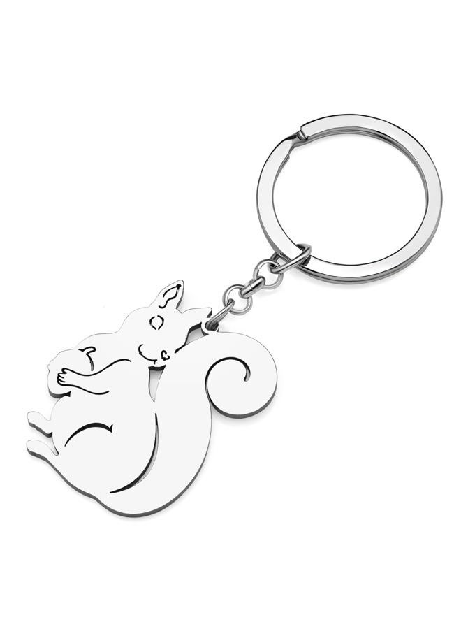 DALANE Stainless Steel Cute Squirrel Keychains Car Key Ring Animals Jewelry Charms Gifts for Women Girls Decor - Image 2