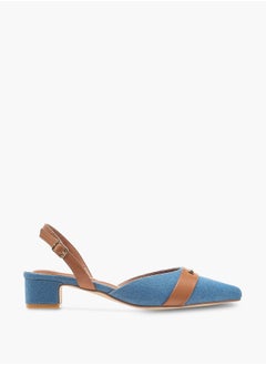 Celeste Women's Pointed Toe Block Heeled Shoes with Buckle Closure  - Image 3
