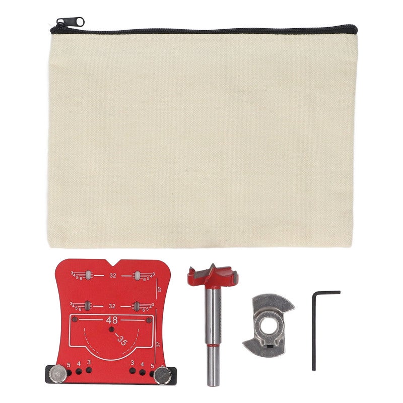 Hinge Boring Jig: 4 Optional Hole Spacings - Precise Fast Drilling Hinge Drill Guide for Professional Carpenters Woodworking, Cabinet Door Installations - Image 1