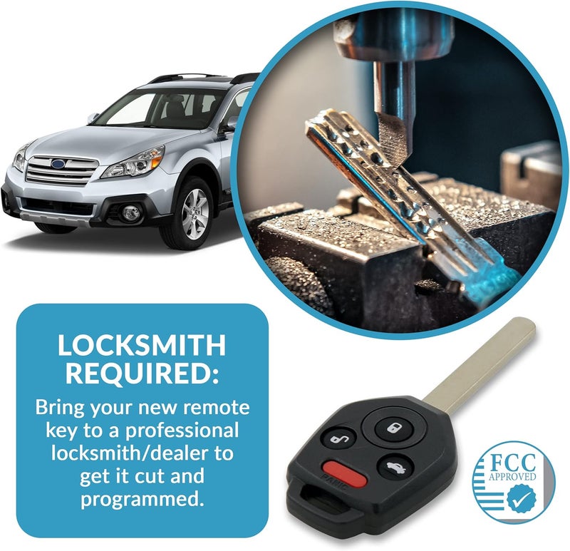 Keyless2Go Replacement 4 Button Remote Key Combo for Subaru CWTWB1U811 (2 Pack) - Image 5