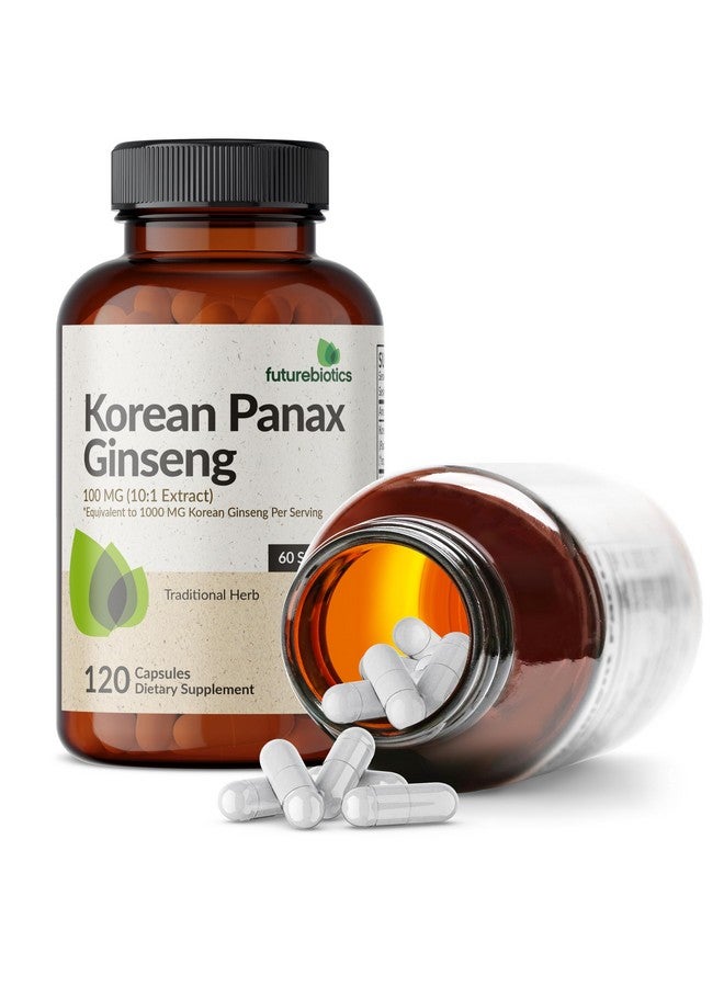 Futurebiotics Korean Panax Ginseng Energy, Memory & Brain Health Support, Non-GMO, 120 Capsules - Image 4