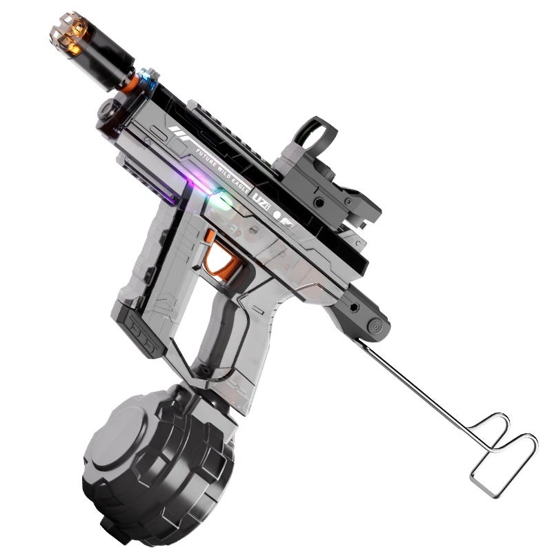 Electric Water Gun: Black, Large-Capacity Tank, Dual Electric Manual Modes - Long 8-10M Shooting Range, Linked Back-Loading Design for Outdoor Summer Water Play for Kids Ages 6+ - Image 1