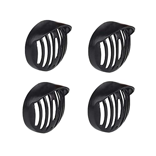 VTRUST Complete Metal Bullet Headlight, Taillight, Indicators Grills Set Compatible with Royal Enfield Bullet Classic 350 & 500 CC, Set of 8, Black with Cap - Image 5