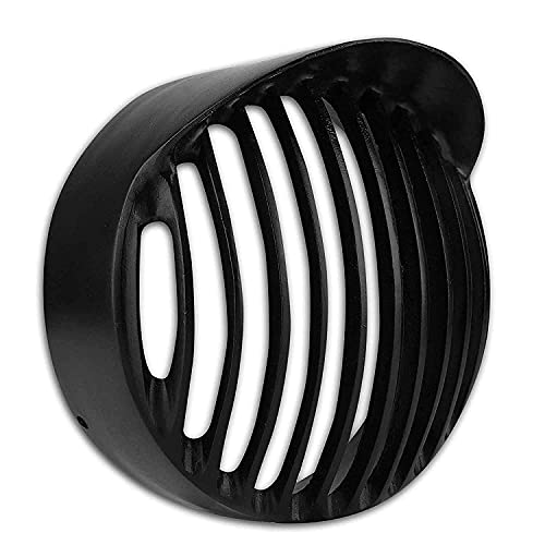VTRUST Complete Metal Bullet Headlight, Taillight, Indicators Grills Set Compatible with Royal Enfield Bullet Classic 350 & 500 CC, Set of 8, Black with Cap - Image 1