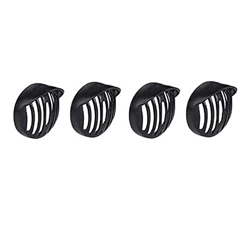 VTRUST Complete Metal Bullet Headlight, Taillight, Indicators Grills Set Compatible with Royal Enfield Bullet Classic 350 & 500 CC, Set of 8, Black with Cap - Image 4