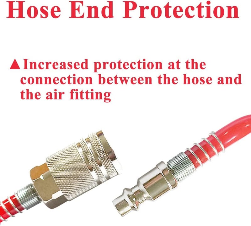 beduan Air Blow Gun Kit with 16ft Long Pneumatic Pu Hose, Heavy Duty Air Duster Gun for Air Compressor(Red) - Image 4