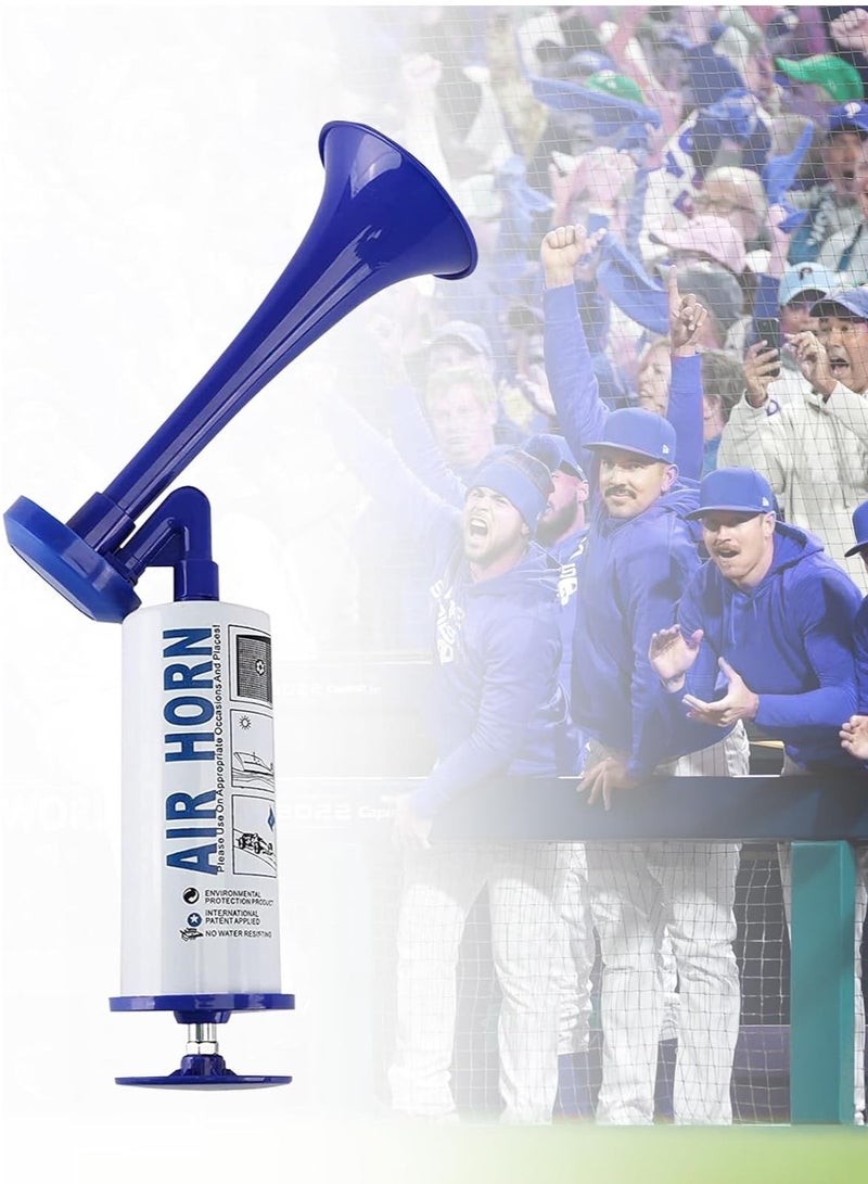 Festive Gallery Air Horn, Handheld Loud Air Horns 120Db Noise Makers For Sporting Events, Aluminum Super Loud Football Noise Maker Marine Signal Safety Alarm Horn For Boating, Hiking, Sports Events, Birthday Parties Blue - Image 2