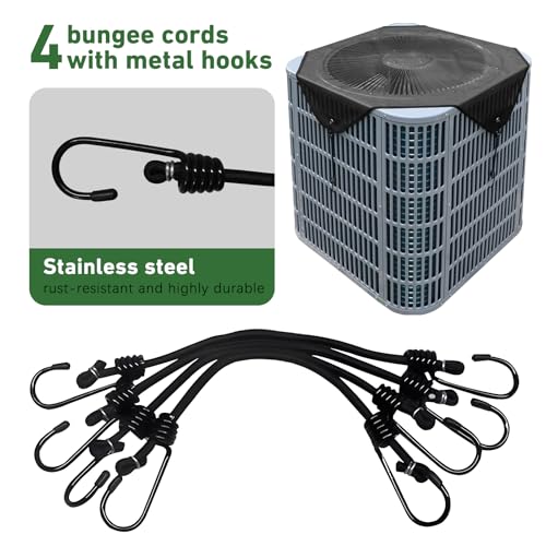Xeeol 32x32 Central Air conditioner Covers for Outside Units, Mesh AC Unit Covers Outdoor - Top Breathable Universal Defender - Image 5