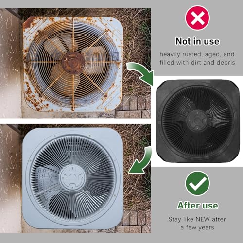 Xeeol 32x32 Central Air conditioner Covers for Outside Units, Mesh AC Unit Covers Outdoor - Top Breathable Universal Defender - Image 3