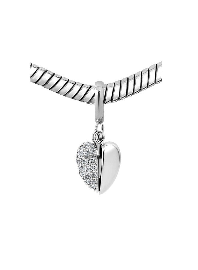 KunBead Aunt Auntie Love Heart Birthstone Rhinestone Dangle Charms Compatible with Pandora Bracelet Necklace Birthday Jewelry Gifts for Women - Image 4