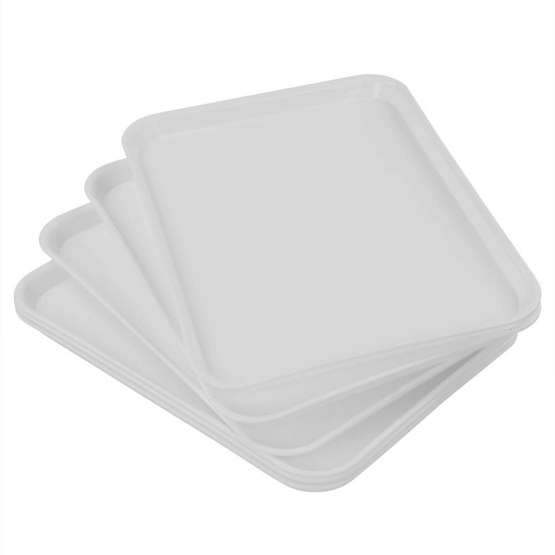Jekiyo 6 Paks Serving Trays Fast Food Tray for Restaurant Home White