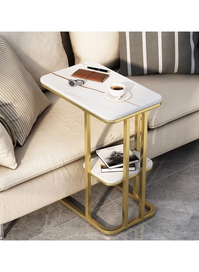 DubaiGallery Good Stability Marble Living Room Furniture Stainless Steel Small Side Tea Coffee Table - Image 1
