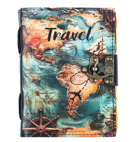 CRAFT JUNKY Vintage Leather Journal Diary for Women & Men Travel Diary Notebook for Writing Deckle Edge Paper,200 Pages - Image 1