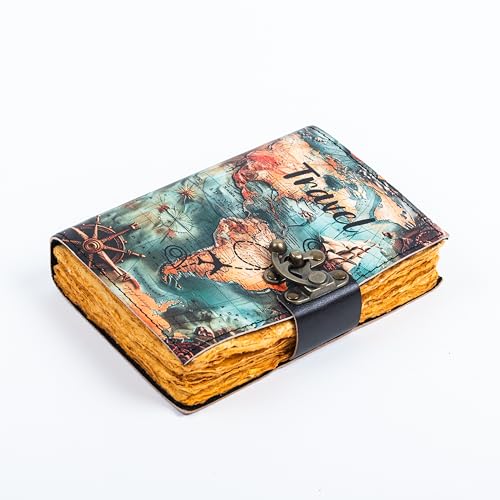 CRAFT JUNKY Vintage Leather Journal Diary for Women & Men Travel Diary Notebook for Writing Deckle Edge Paper,200 Pages - Image 4
