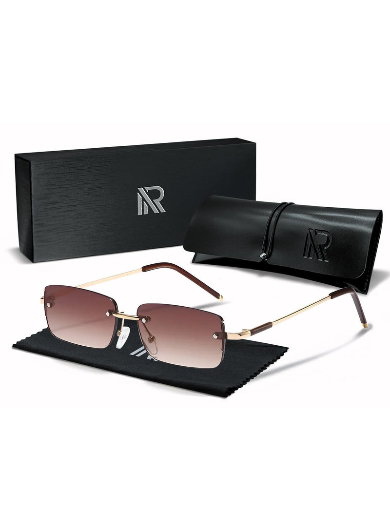 RITY Men & Women Sunglasses with Elegant Metal Frame and Polarized Lenses | Full UV Protection | Luxury Fashion Eyewear for Driving, Travel, Beach & Outdoor Activities | Stylish & Lightweight Design - Image 1