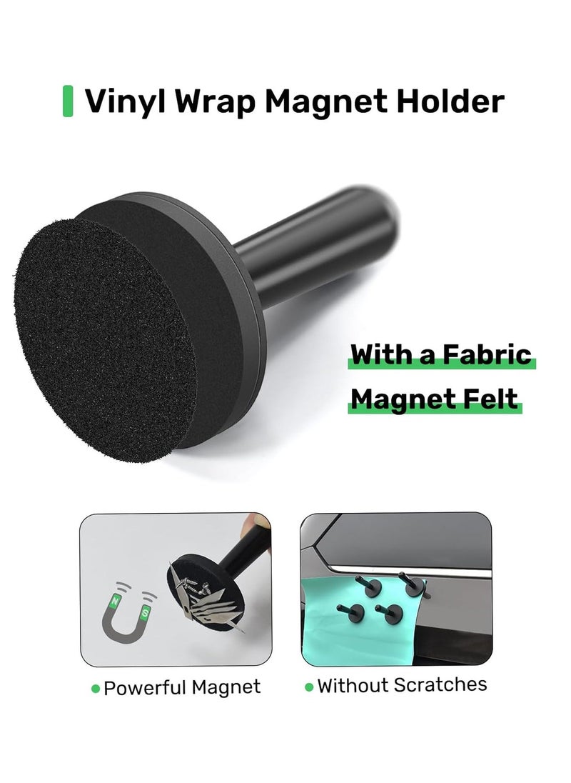 Auto Window Tint Film Tool Kits Window Tint Film Installation Tool Kit Vinyl Wrap Application Kit Include Felt Squeegee Fabric Felts Micro Squeegee Vinyl Magnet Holders Work Gloves - Image 5
