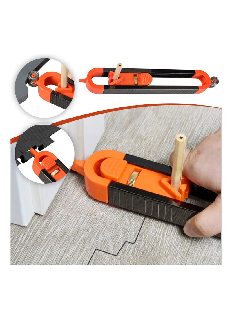SYOSI - Precise Contour Gauge, Outline Duplication Marking for Welding, Flooring, Tile, Carpet Laying, Contour Measuring Tool with Adjustable Lock, Gift for Carpenter, Construction, Woodworking - Image 1