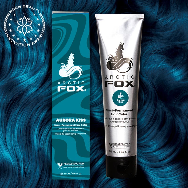 Arctic Fox Semi-Permanent Hair Dye, Vegan & Cruelty-Free, Ammonia-Free, Hydrating, Vibrant Blue Color, Aurora Kiss, For All Hair Types, DIY At-Home Color, 5.6 Fl Oz - Image 2