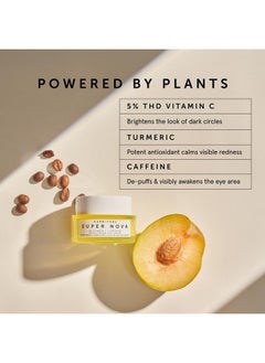 HERBIVORE HERBIVORE Super Nova Eye Cream - 5% THD Vitamin C & Caffeine, Reduces Dark Circles & Puffiness, Brightens Eyes, Plant-based, Vegan, Cruelty-free, 15mL / 0.5 oz  - Image 2