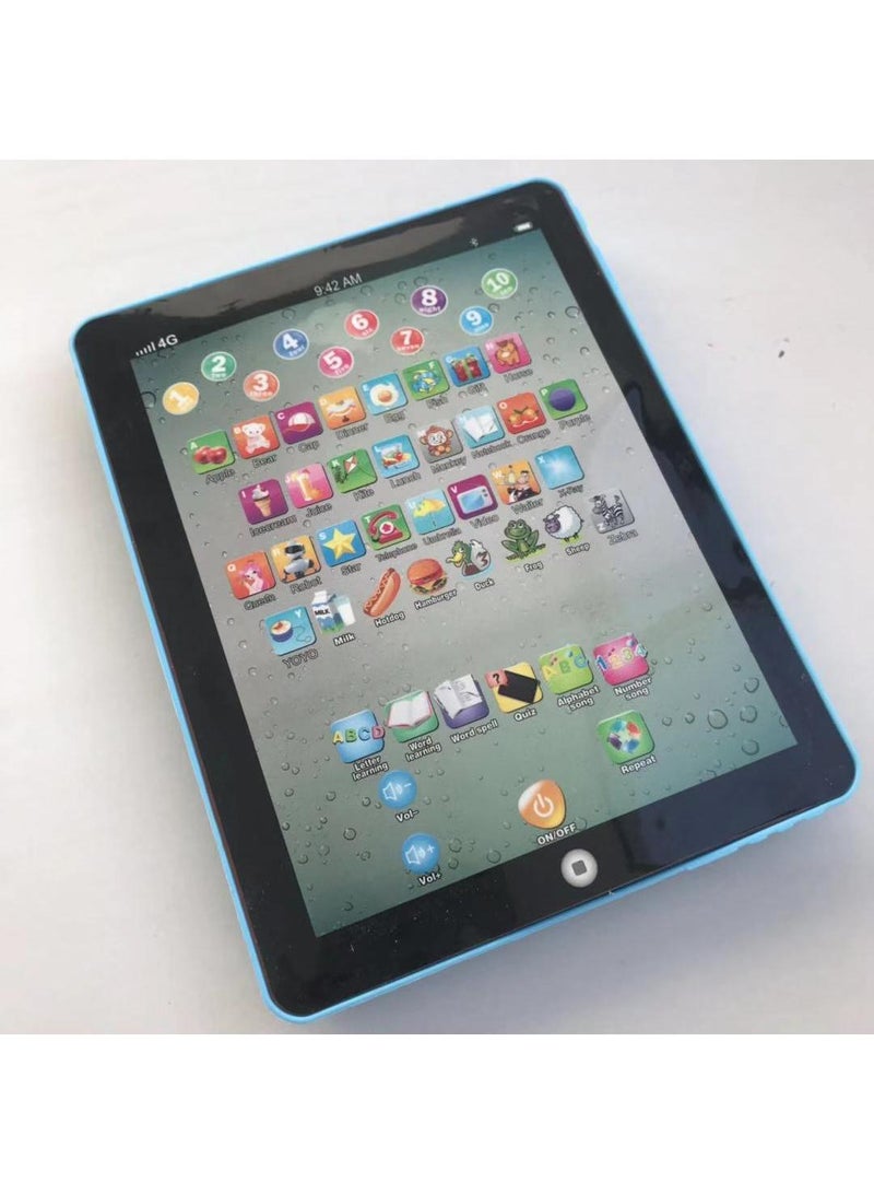 English tablet learning machine Children's mini point reading machine Early education story machine kids toys without battery black blue 1Pcs  - Image 1