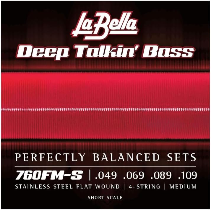 La Bella 760FM-S Deep Talkin' Stainless Steel Flat Wound - Medium, Bass Guitar String 49-109 - Image 4