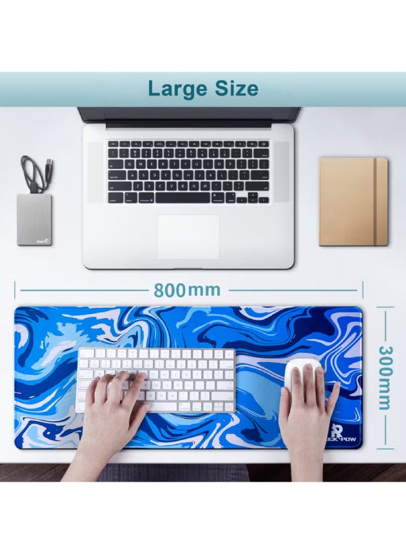 روك بو لوحة ماوس ألعاب كبيرة من Topographic Contour بحواف مخيطة ولوحة ماوس ممتدة وسطح قماشي فائق وقاعدة مطاطية غير قابلة للانزلاق ومقاومة للماء 800 * 300 * 3 مم - Image 2