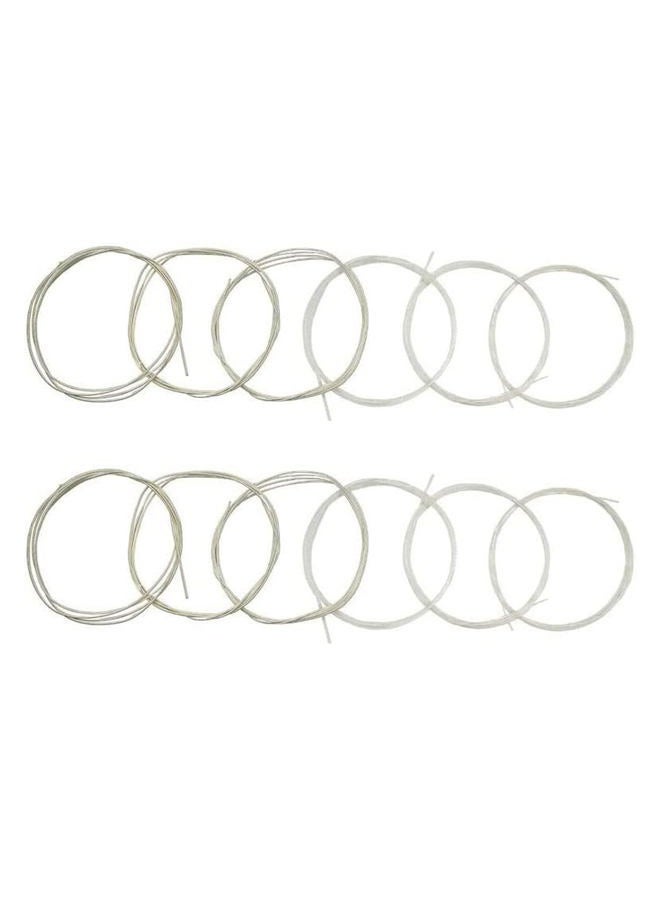 TUORen 2 Sets of 6 String Guitar Strings Replacement Parts, Nylon String for Classical Guitar Include 3 Clear Nylon and 3 Nylon Core Alloy Winding - Image 1