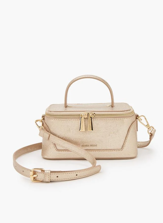 Textured Satchel Bag with Detachable Strap Ramadan Collection