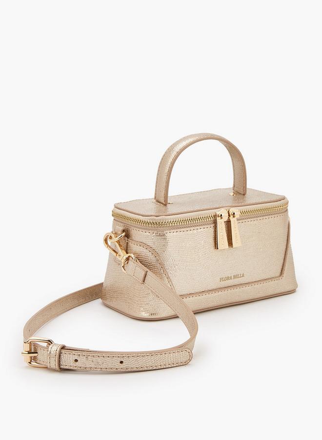 Flora Bella By Shoexpress Textured Satchel Bag with Detachable Strap Ramadan Collection - Image 2