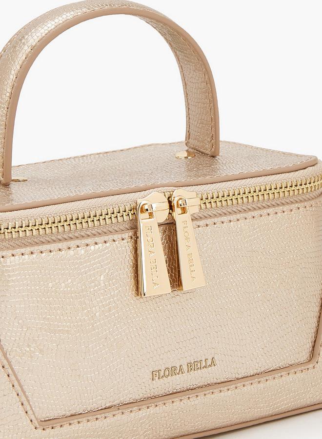 Flora Bella By Shoexpress Textured Satchel Bag with Detachable Strap Ramadan Collection - Image 3