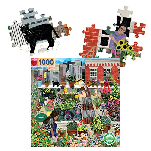 eeBoo: Piece and Love Urban Gardening 1000 Piece Square Adult Jigsaw Puzzle, Puzzle for Adults and Families, Glossy, Sturdy Pieces and Minimal Puzzle Dust - Image 3