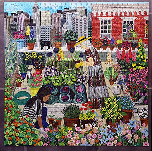 eeBoo: Piece and Love Urban Gardening 1000 Piece Square Adult Jigsaw Puzzle, Puzzle for Adults and Families, Glossy, Sturdy Pieces and Minimal Puzzle Dust - Image 2